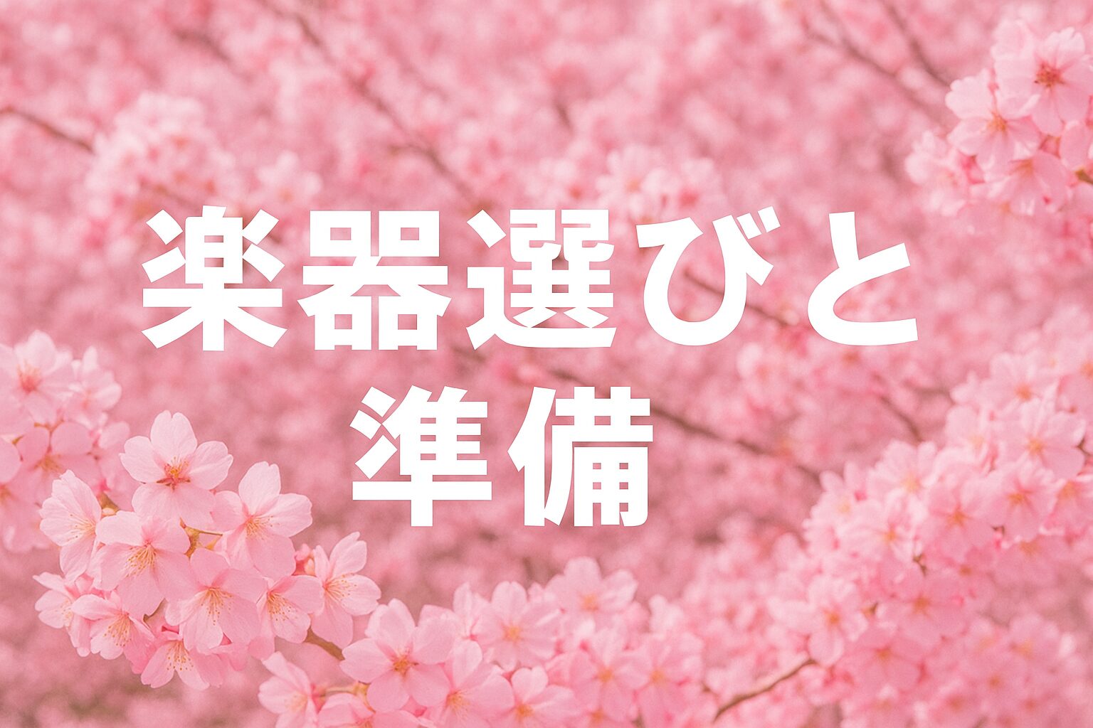 楽器選びと準備